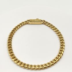 5mm Gold Plated Cuban Link Bracelet – Stainless Steel – New