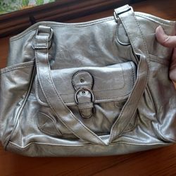 Selling (CASH ONLY ) SILVER PURSE WITH MATCHING WALLET CASE 
