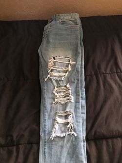 Denim ripped skinny jeans size 31