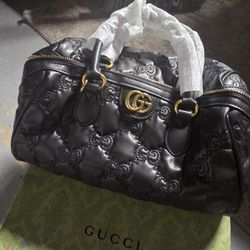 Gucci GG Matelassé Leather Small Top Handle Bag