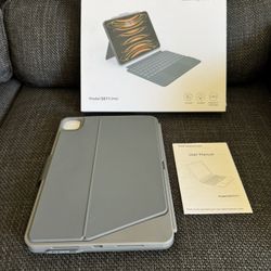 Keyboard Case for iPad Pro 11-inch (M4) (2024), Detachable Backlit Keyboard for iPad Pro 11, Stand Function, Multi-use Mode, Grey