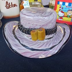 VINTAGE STUDIO ART GLASS HAT 