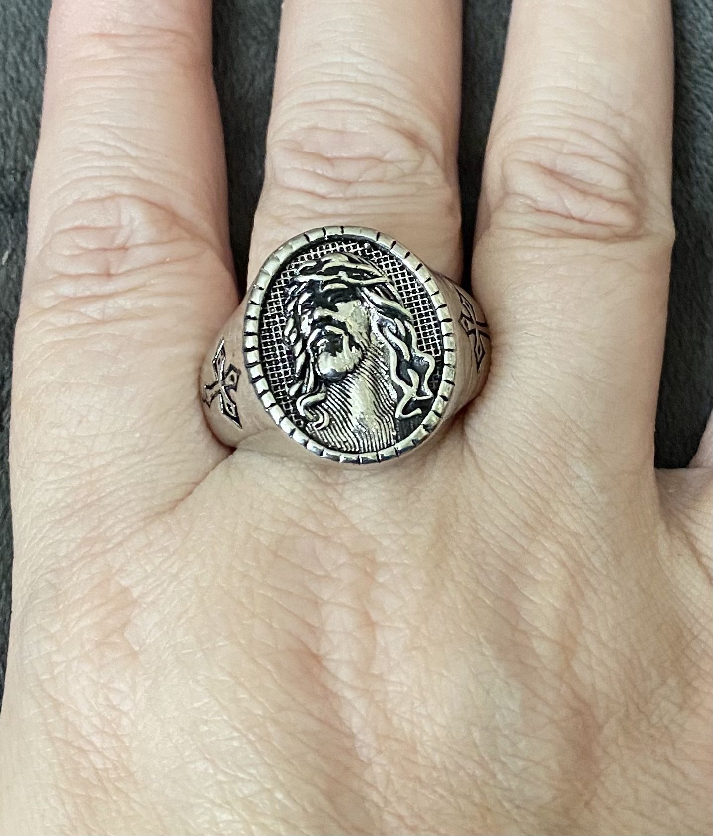Jesus Christ Stainless Steel Ring Size 13