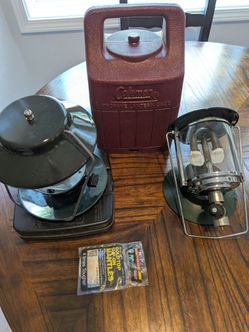 Two Coleman Lanterns With Case