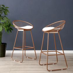 Rose Gold Bar Stools 30”