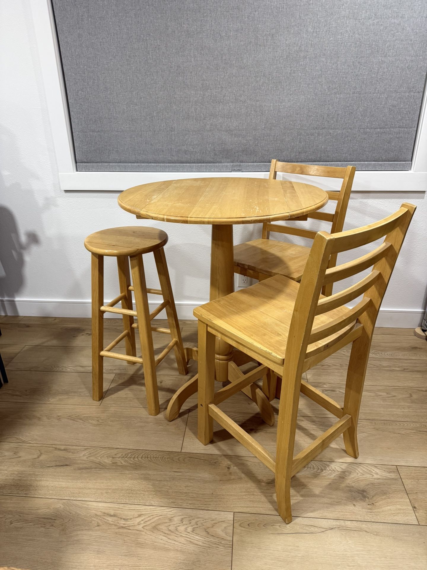 High Top Table With 2 Chairs And 1 Stool