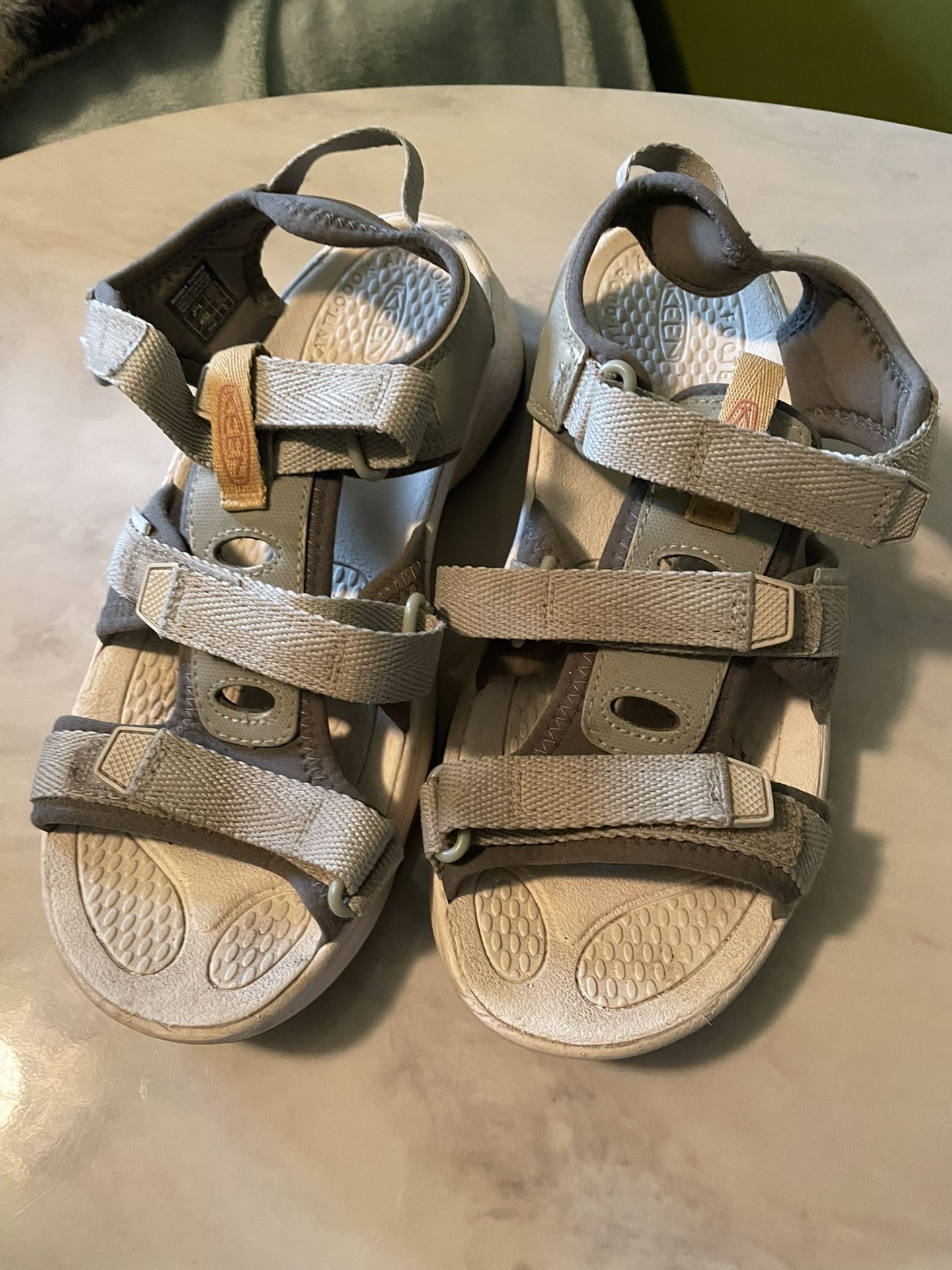 Keen Womens Astoria West Open Toe Water Sandals Gray White Size 8