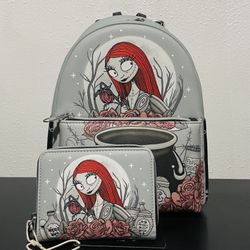 Loungefly Disney The Nightmare Before Christmas Sally Cauldron Backpack & Wallet