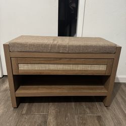 Entry Bench with Shoe Storage and Drawer