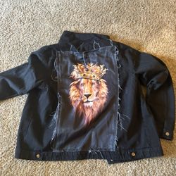 Fashion Nova Jean Jacket Lion 