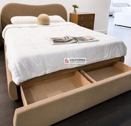King / Queen Modern Platform Bed frame with Storage Drawer