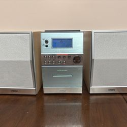 Philips MC-30/37 Micro System W/Speakers, No Remote, Tested And Works, VTG, Rare