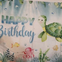 Aquatic Birthday Banner