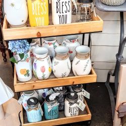 Tissue Jars And Flower Vases