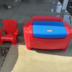 Little Tikes Toy Box and Adirondack Chair
