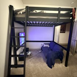 Full size Black Loft Bed Frame – Bed Frame Only