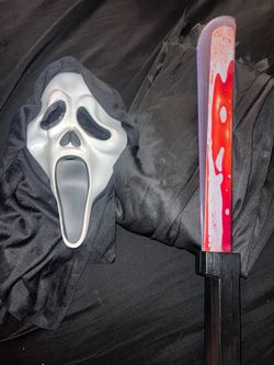 Kids ghost face costume size large