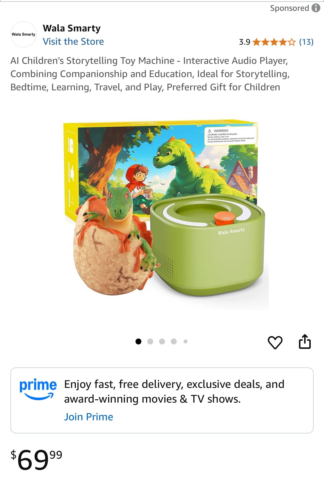 AI Children's Storytelling Toy Machine - Interactive Audio Player, Combining Companionship and Education, Ideal for Storytelling, Bedtime, Learning, T