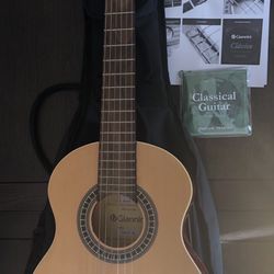 Giannini GN-R N 30” Youth Acoustic Guitar W/ Case And Strings 