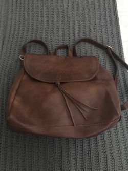 Brand new leather backpack