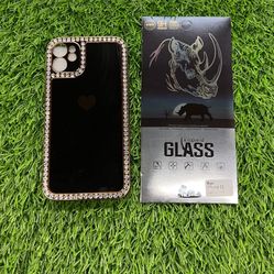 iPhone 11 Diamond Heart Case W/ Glass