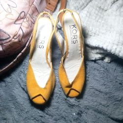 Yellow Michael Kors Wedge Heels