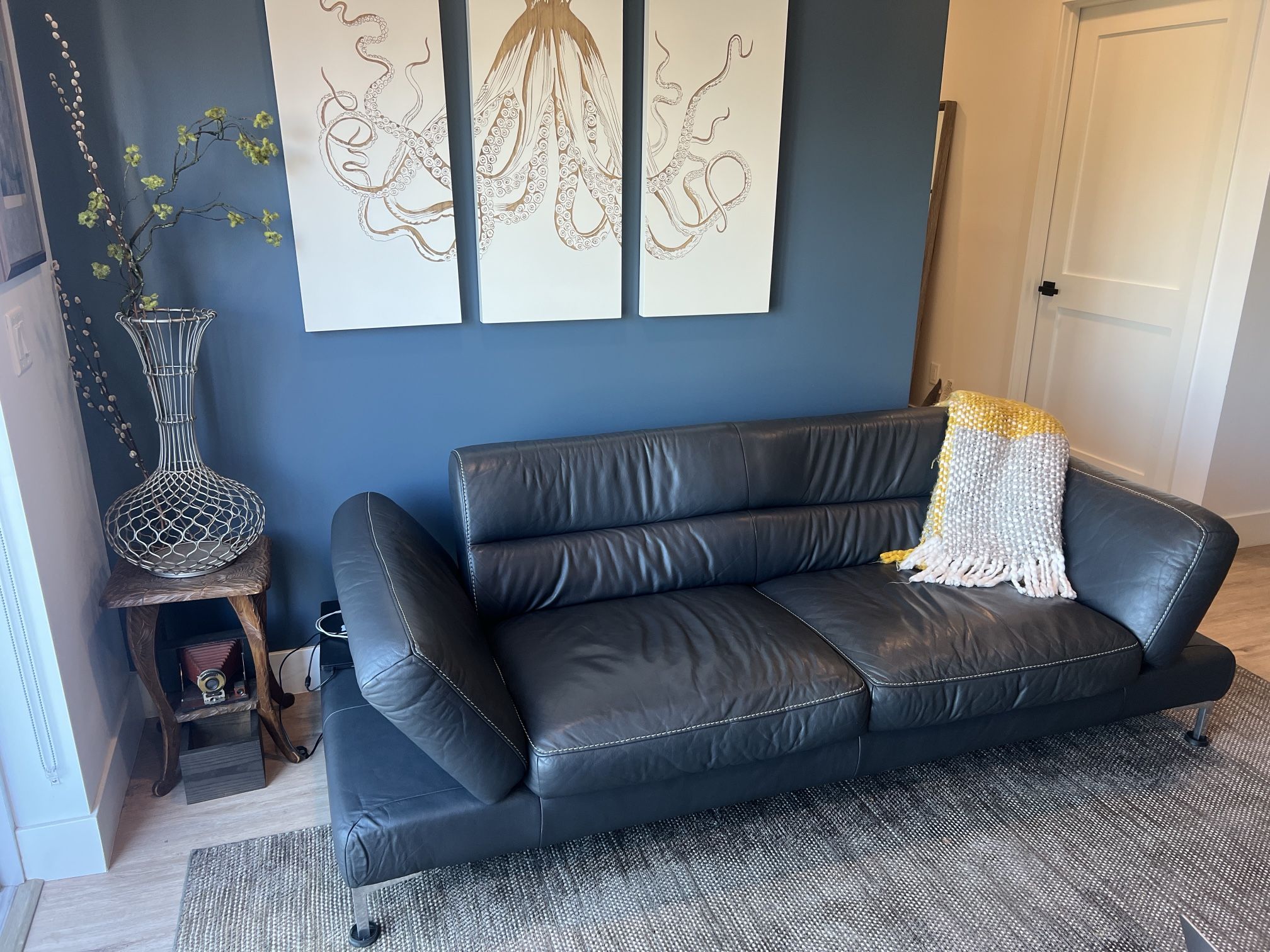 W. Schillig German-Engineered Italian Leather Sofa-Excellent Condition - $1,495 (Dana Point)