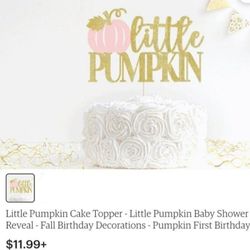 Little  Pumpkin Cake Topper $7