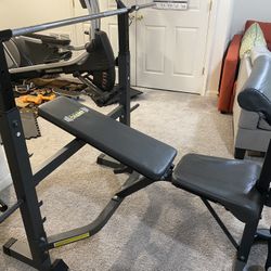 Weight Bench  - $50 and Gold Gym Dumbbells-$50