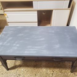 Industrial Expresso Coffee Table With 2 Drawers (New In A Box)