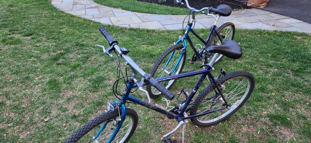 Pair of Trek Hybrid Mountain Bikes