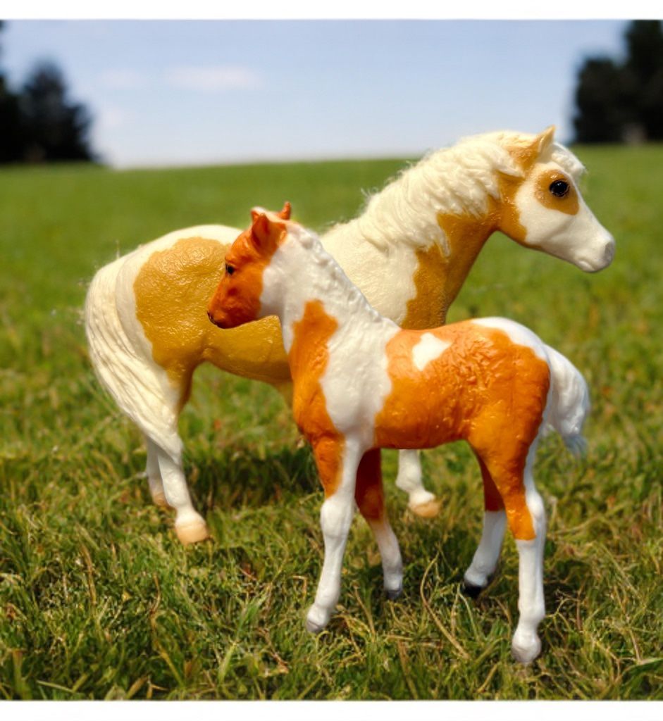 Breyer 2007 Paint/Pinto Sorrel/Palomino Misty & Stormy Set #1286 Mold 19/20, Retired