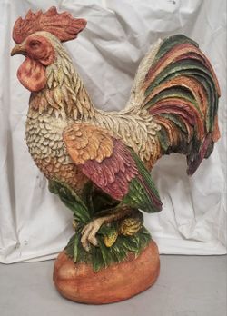 Large Realistic Rooster Statue. 24"