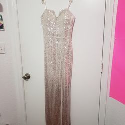 Sequin Champagne Gown