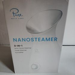 Nano Steamer Pure Daily Care Face Steamer with Face Implements ~ New
