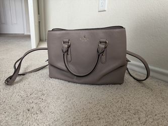 Kate Spade Evangelie Larchmont Avenue Taupe Leather Satchel