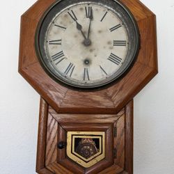 Sessions Clock Company Oak Wall Clock