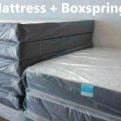 New Queen Size Mattress With Box Spring Set Queen BED Set // Cama Queen Size 