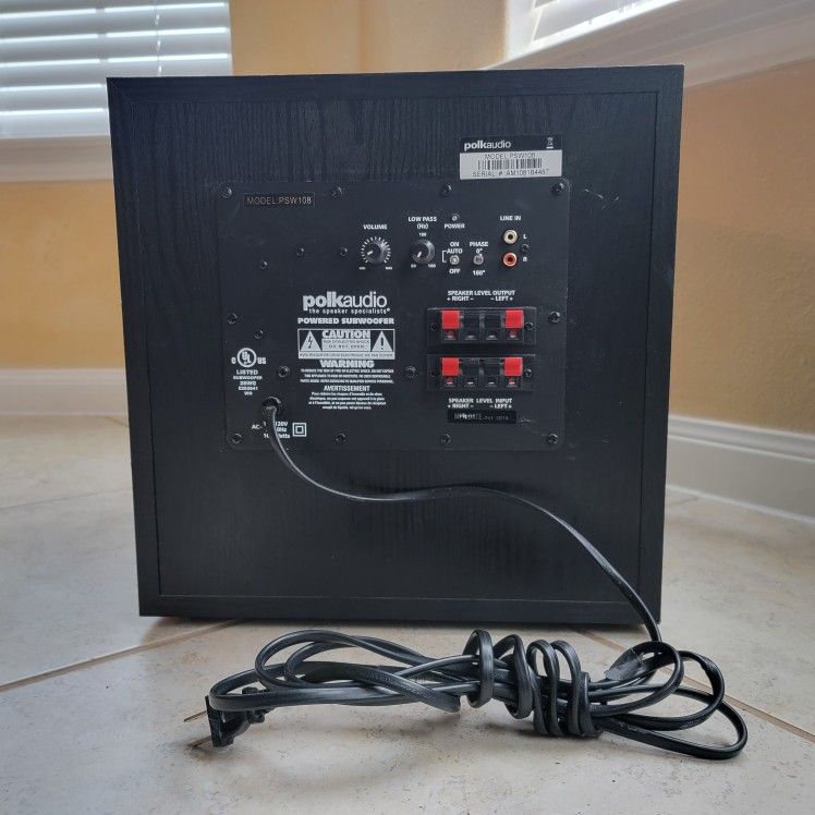 Polk Audio Subwoofer Speaker PSW108 for Sale in Crowley, TX OfferUp