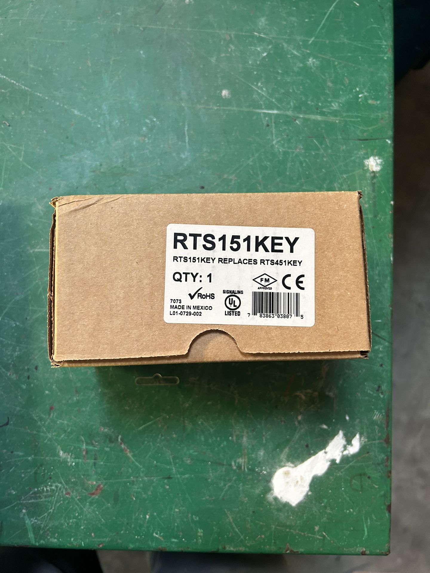 System Sensor Remote Test Key Switch