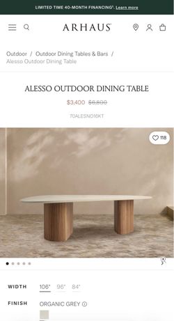 Arhaus Outdoor Dining Set - Originally $24.5K