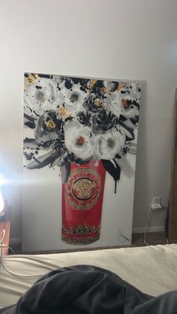 Versace Floral Vase Canvas Wall Art