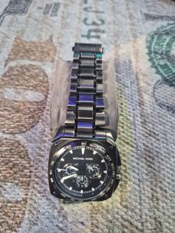 Men's Michael Kors Black Stainless Steel Chronograph Watch - Needs Battery