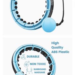 Fit Non-Drop Smart Weighted Hoola Hoop for Adults and Kids Exercising, 16 Detachable Knots Hula Hoops Fits Size 0-20 with Intelligent Record Data