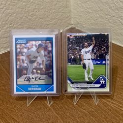 2 Clayton Kershaw Rookie & Topps Now Sports Cards