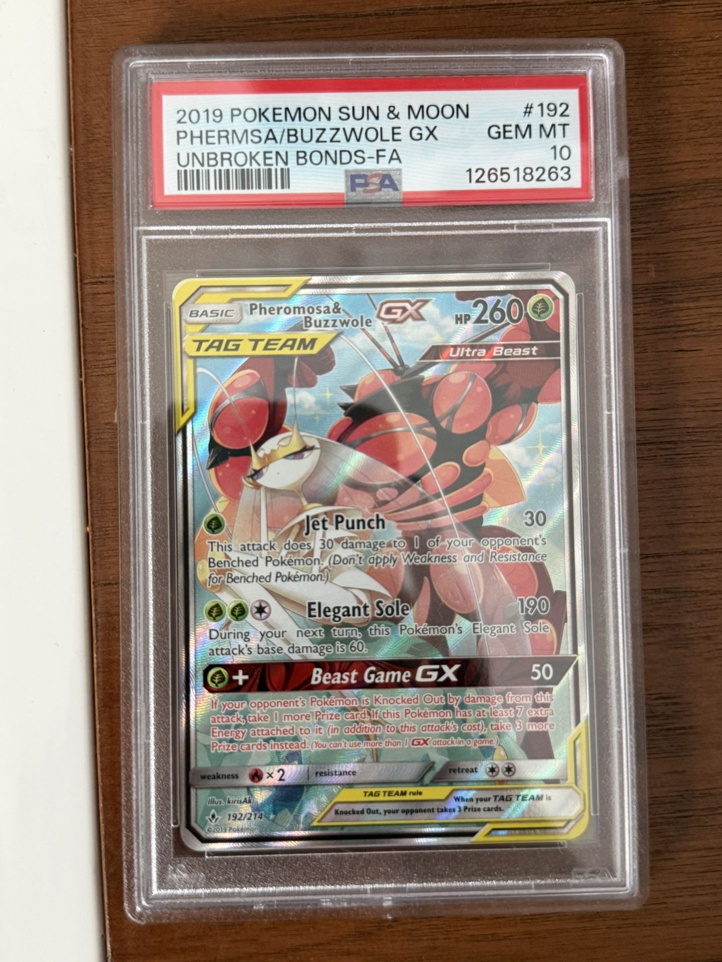 PSA 10 2019 Pheromosa and Buzzwole Tag Team