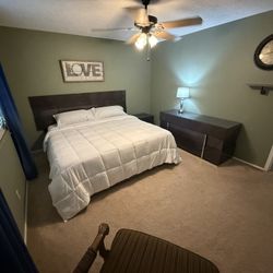 Dresser, King Bed Frame/headboard/Base, (2) Night Stands 