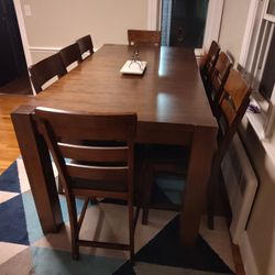 Dining Table With 8 Chairs And Extension Leaf