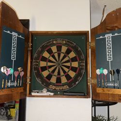 Wooden Vintage Darts Board Bookstore Brand