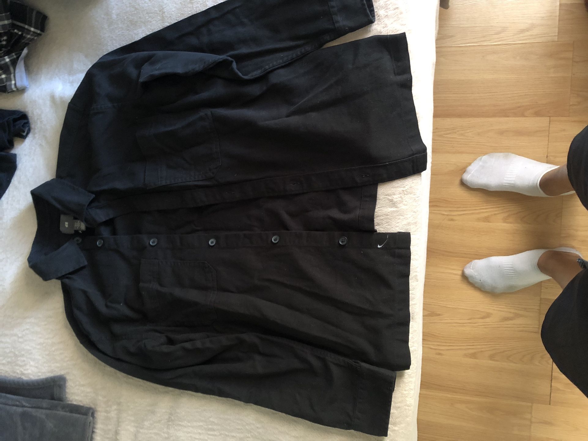 Mens Jean Jacket Shirt Sz M